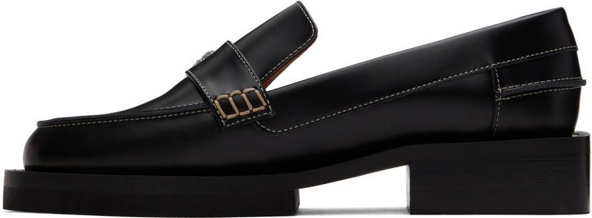 GANNI Black Embellished Loafers