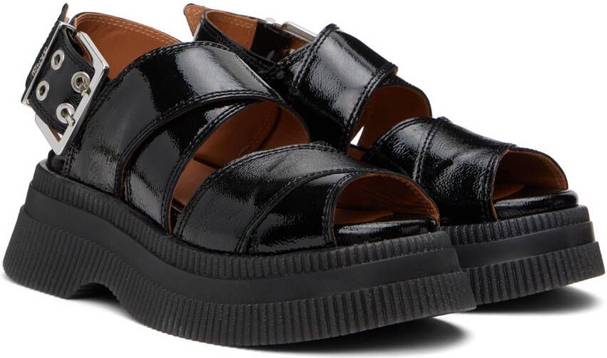 GANNI Black Platform Sandals