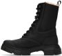 GANNI Black Recycled Mixed Lace-Up Boots - Thumbnail 3