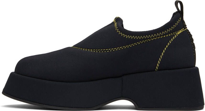 GANNI Black Retro Flatform Loafers