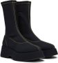 GANNI Black Retro Flatform Sock Boots - Thumbnail 4