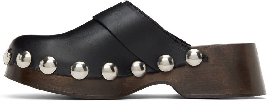 GANNI Black Studded Clogs