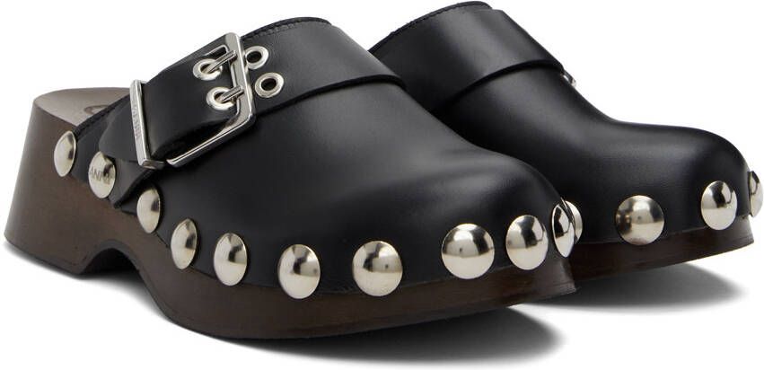 GANNI Black Studded Clogs