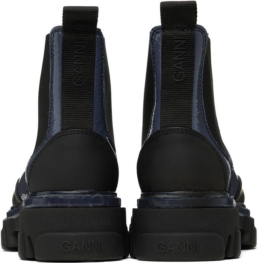 GANNI Blue Cleated Low Chelsea Boots