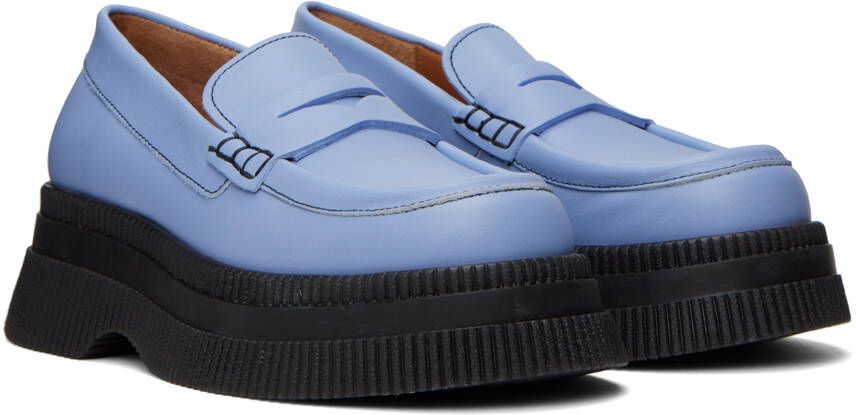 GANNI Blue Wallaby Creepers Loafers