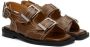 GANNI Brown Embroidered Western Sandals - Thumbnail 4