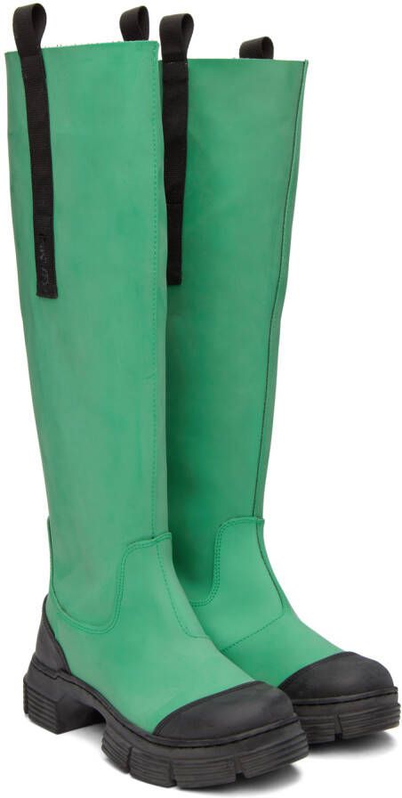 GANNI Green Country Boots