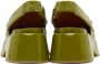 GANNI Green Retro Slingback Platform Loafers - Thumbnail 2