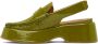 GANNI Green Retro Slingback Platform Loafers - Thumbnail 3