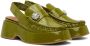 GANNI Green Retro Slingback Platform Loafers - Thumbnail 4