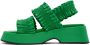 GANNI Green Smock Flatform Sandals - Thumbnail 3