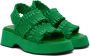 GANNI Green Smock Flatform Sandals - Thumbnail 4