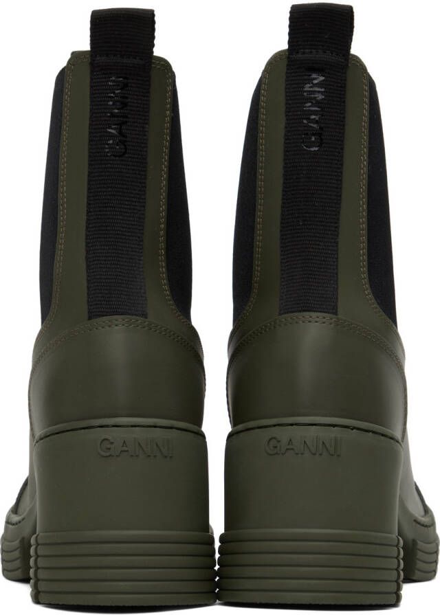 GANNI Khaki City Boots