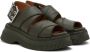 GANNI Khaki Platform Sandals - Thumbnail 4