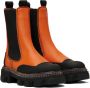 GANNI Orange Cleated Chelsea Boots - Thumbnail 4