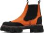 GANNI Orange Cleated Low Chelsea Boots - Thumbnail 3