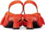 GANNI Orange Soft Bow Heels - Thumbnail 2