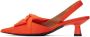 GANNI Orange Soft Bow Heels - Thumbnail 3