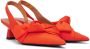 GANNI Orange Soft Bow Heels - Thumbnail 4