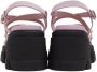 GANNI Pink & Black Leather Heeled Sandals - Thumbnail 2