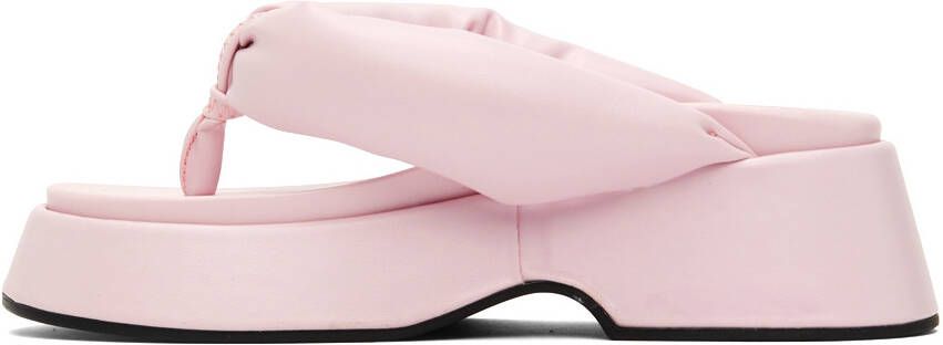 GANNI Pink Retro Thong Platform Sandals