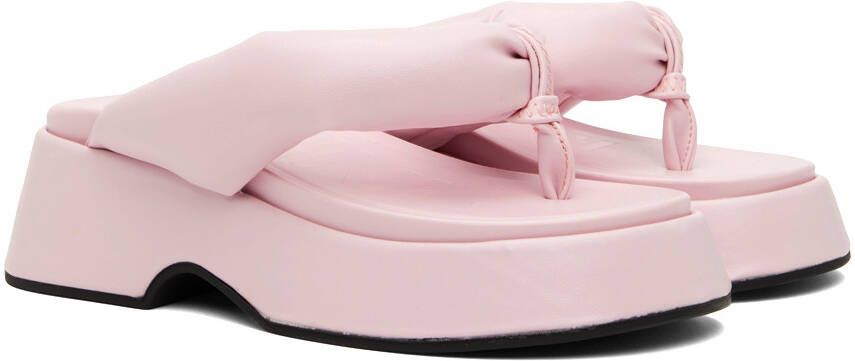 GANNI Pink Retro Thong Platform Sandals