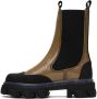 GANNI Taupe Cleated Chelsea Boots - Thumbnail 3