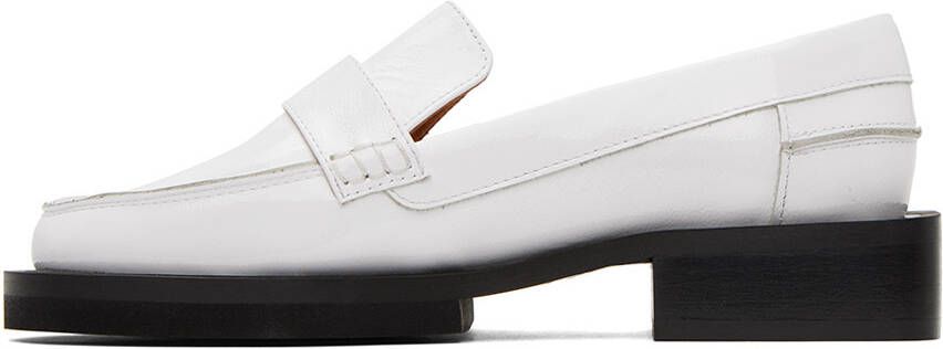 GANNI White Jewel Loafers