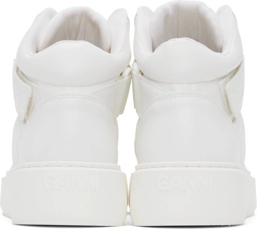 GANNI White Sporty Mix High-Top Sneakers