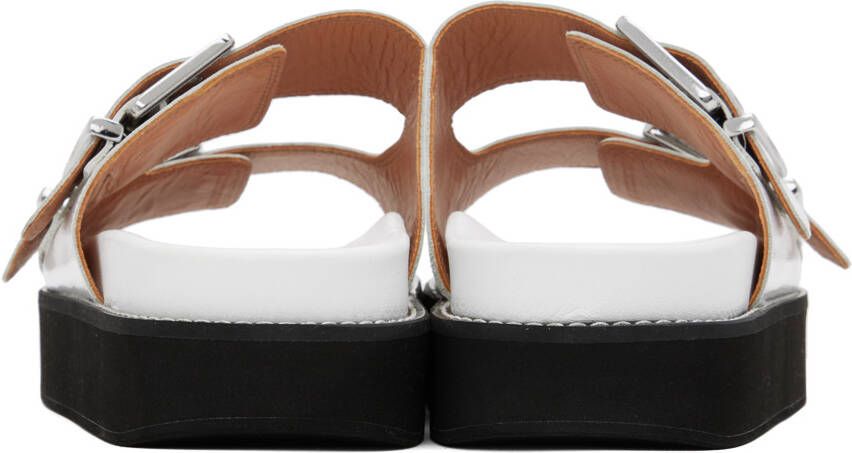 GANNI White Wide Chunky Sandals