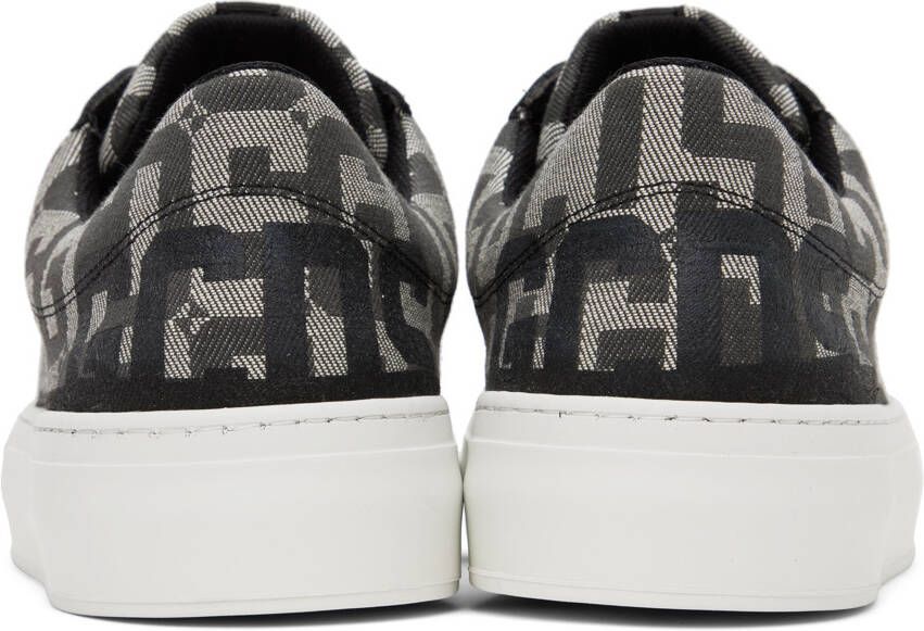 GCDS Black & Off-White Monogram Sneakers