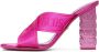 GCDS Pink Transpallic Criss-Cross Heeled Sandals - Thumbnail 3