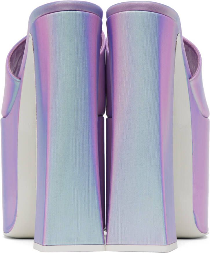 GCDS Purple Holographics Heeled Sandals