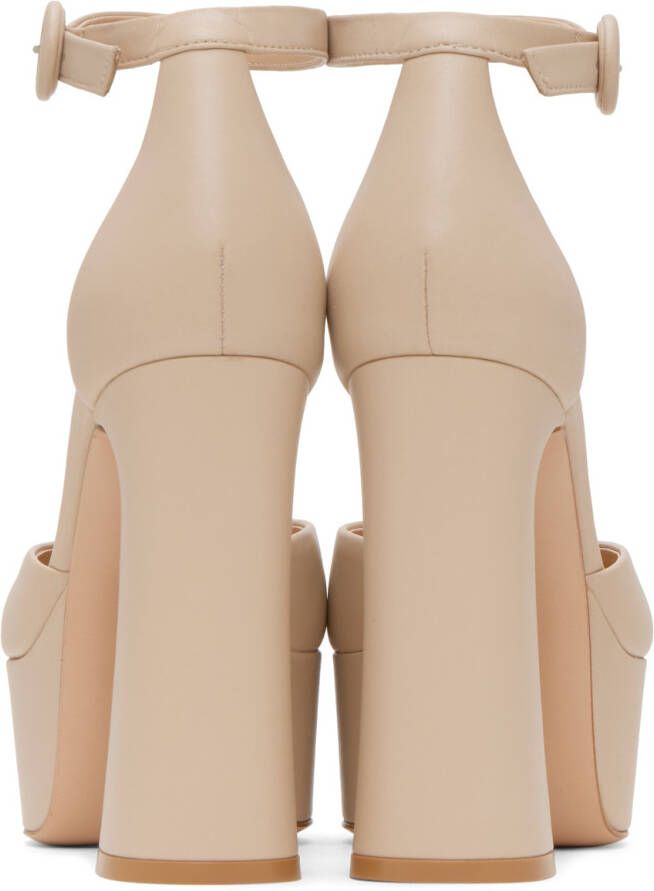 Gianvito Rossi Beige Holly D'Orsay Heels