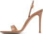 Gianvito Rossi Beige Patent Ribbon Stiletto 105 Heels - Thumbnail 3