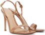 Gianvito Rossi Beige Patent Ribbon Stiletto 105 Heels - Thumbnail 4