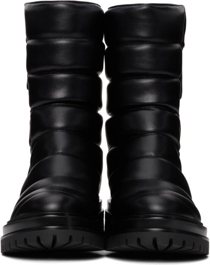 Gianvito Rossi Black Faux-Leather Eiko Boots