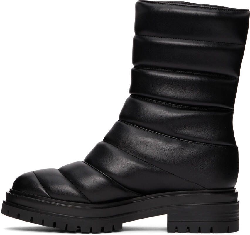 Gianvito Rossi Black Faux-Leather Eiko Boots