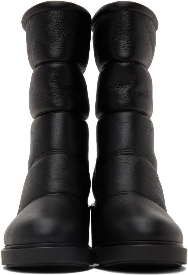 Gianvito Rossi Black Quilted Shearling Ankle Boots