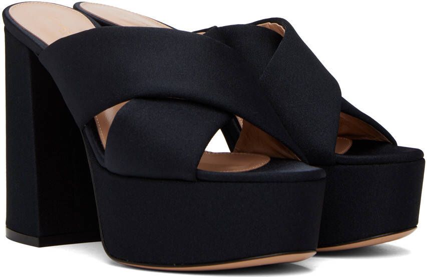 Gianvito Rossi Black Sheridan Platform Sandals