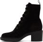 Gianvito Rossi Black Suede Foster Lace-Up Boots - Thumbnail 3