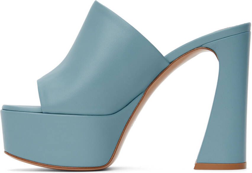Gianvito Rossi Blue Holly Mule Sandals