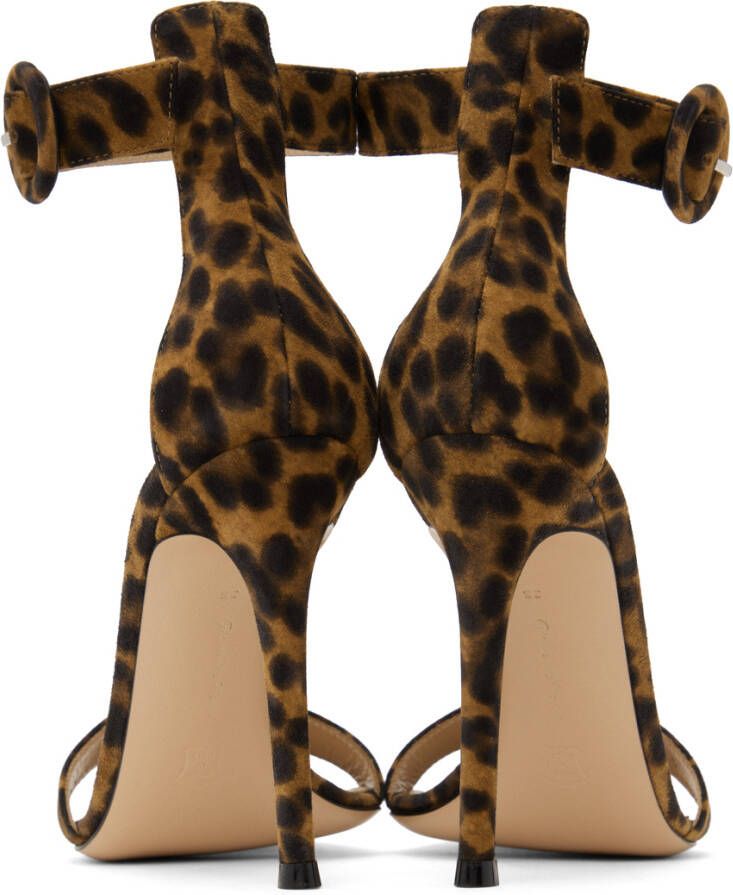 Gianvito Rossi Brown Portofino Heeled Sandals