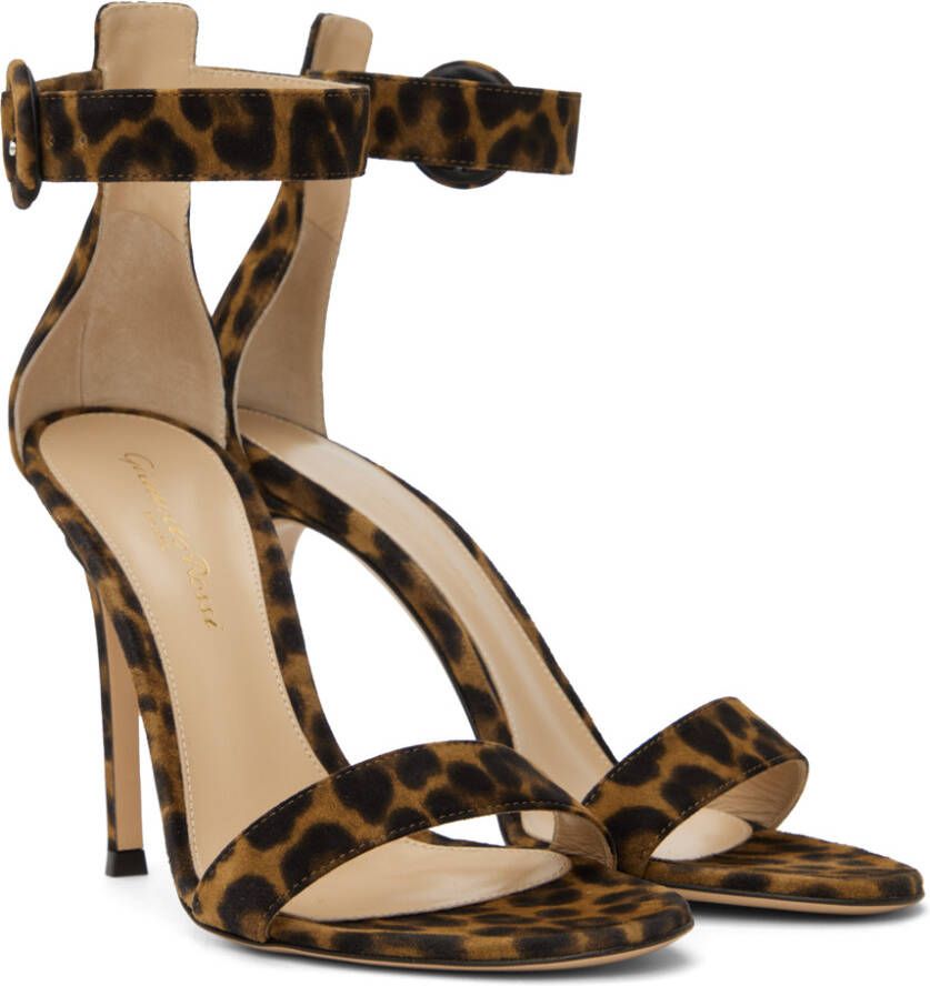 Gianvito Rossi Brown Portofino Heeled Sandals