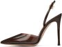 Gianvito Rossi Brown Ribbon D'Orsay Heels - Thumbnail 3