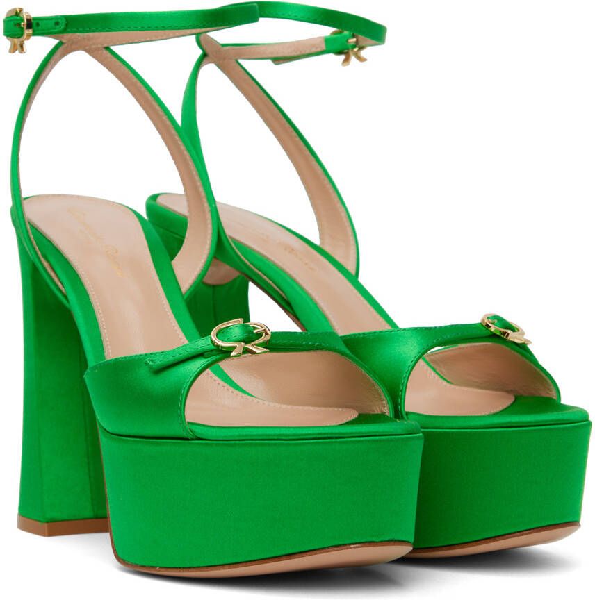 Gianvito Rossi Green Maddy Platform Sandals