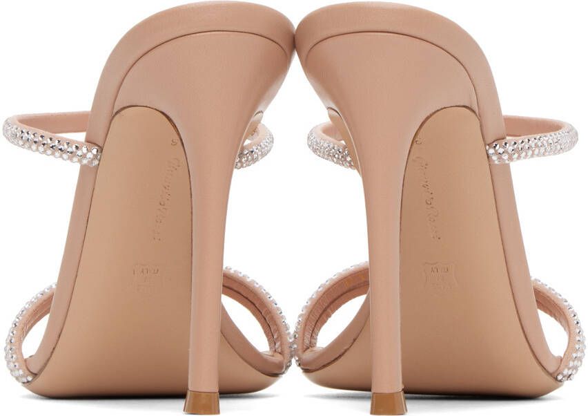 Gianvito Rossi Pink Crystal Heeled Sandals