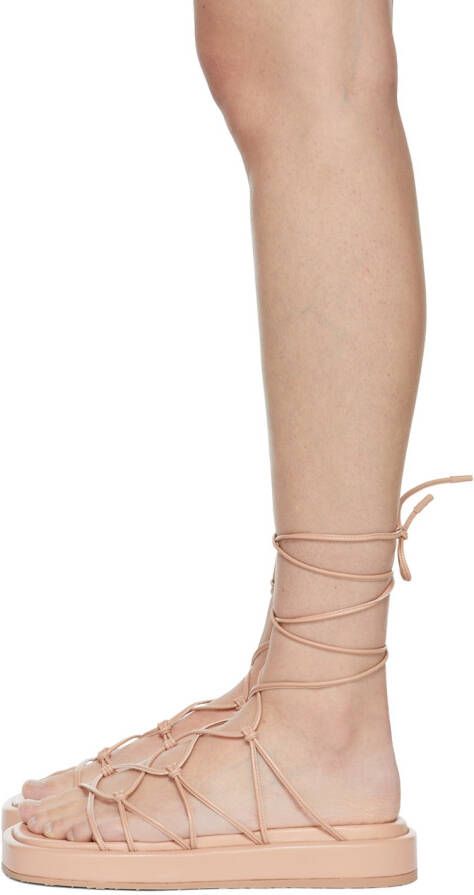 Gianvito Rossi Pink Minas Flatform Sandals