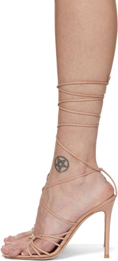 Gianvito Rossi Pink Sylvie Nappa Heeled Sandals