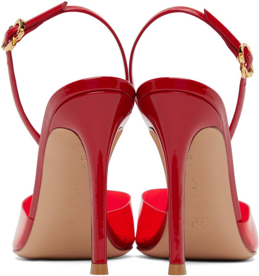 Gianvito Rossi Red Ribbon D'Orsay Heels